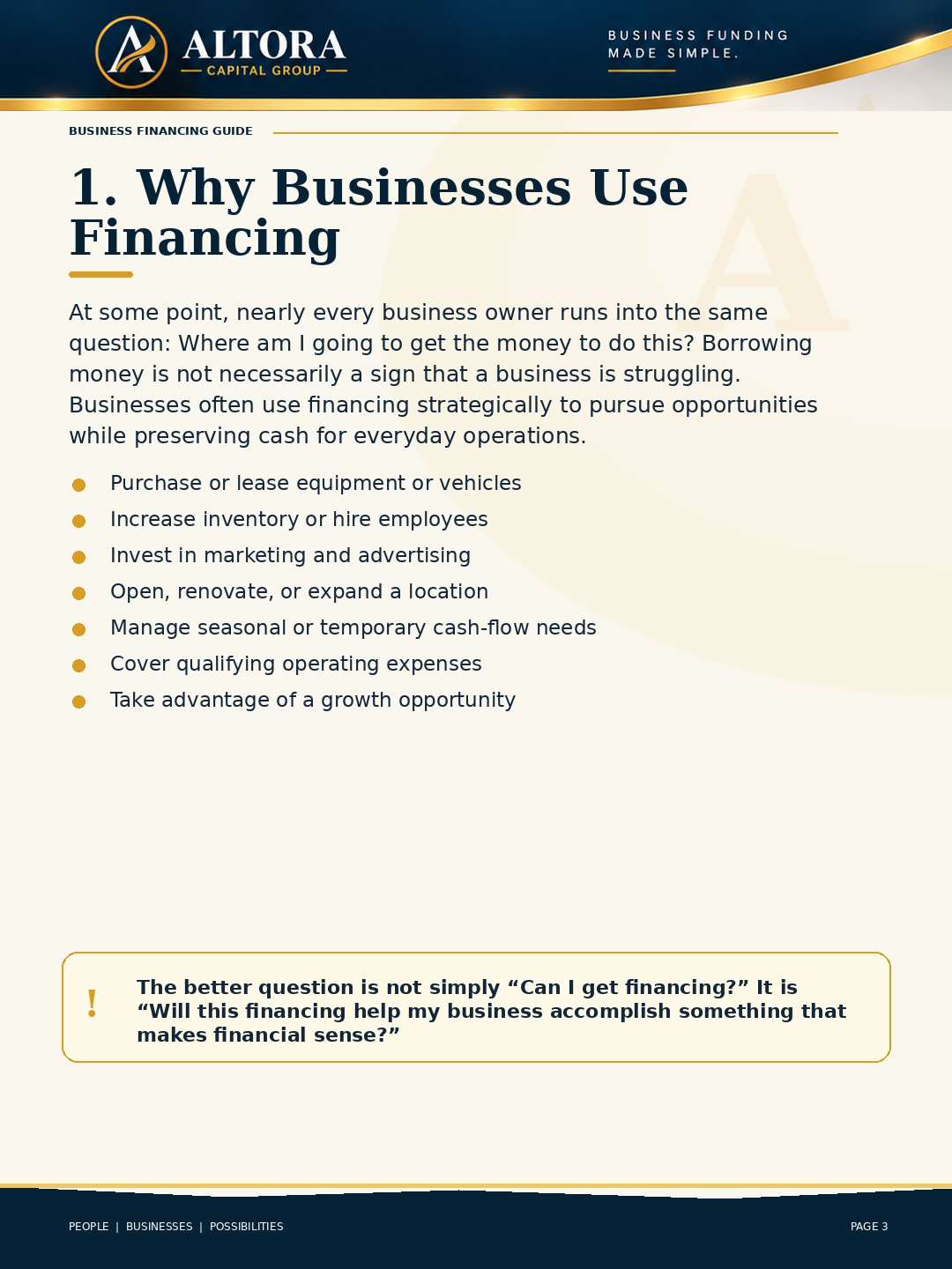 Business Financing Guide page 3
