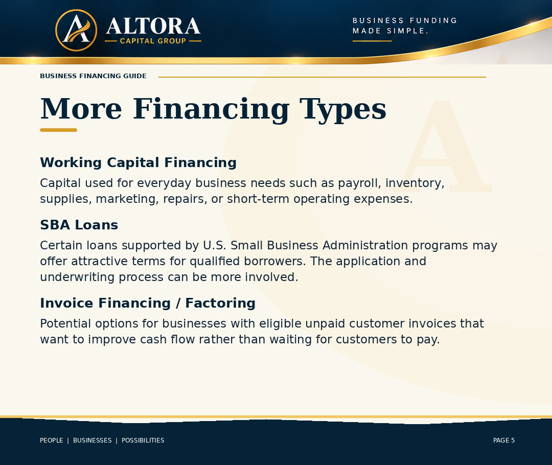Business Financing Guide page 5