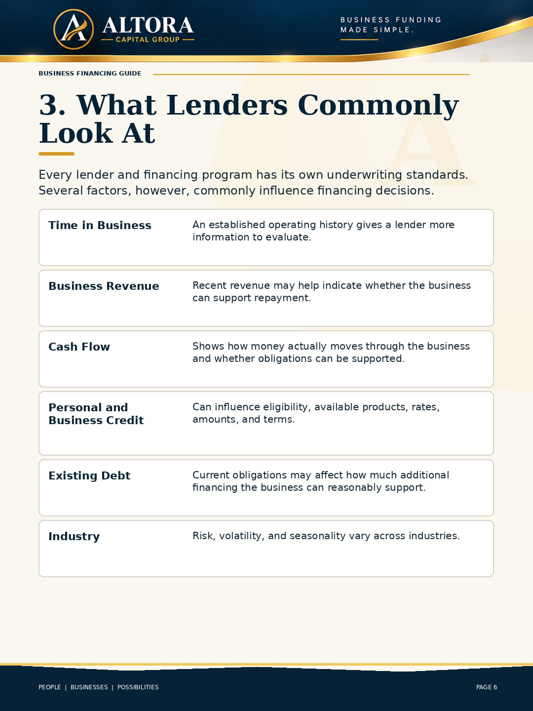 Business Financing Guide page 6