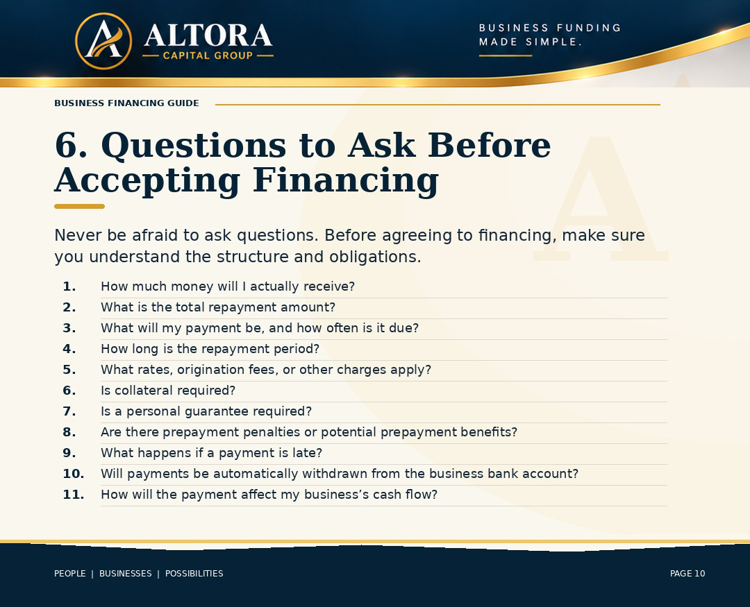 Business Financing Guide page 10
